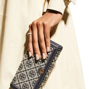 Tory Burch T‎ Monogram Jacquard Wallet Crossbody Bag